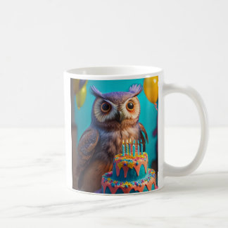 Caneca De Café Feliz Aniversário Mug (Coruja)