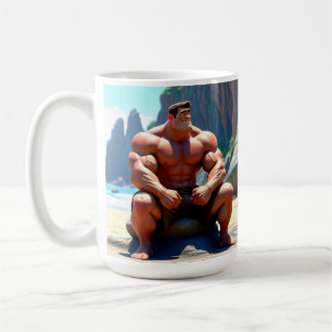 Caneca De Café Feliz Aniversário Muscleman