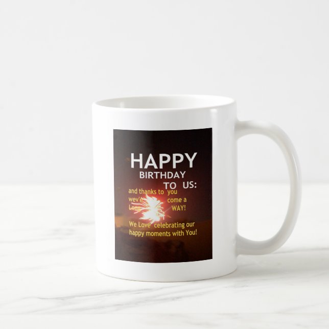 Caneca De Café Feliz aniversário para você (Direita)