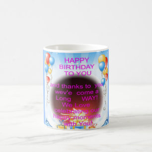Caneca De Café Feliz aniversário para você Art Impressão