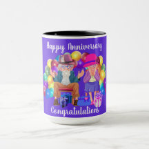 Caneca de café Feliz Aniversário Parabéns