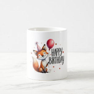 Caneca De Café Feliz Aniversário - Pata De Raposa