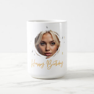 Caneca De Café Feliz Aniversário Personalizado