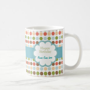 Caneca De Café Feliz aniversario (pontos do poka)