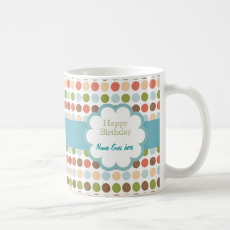 Caneca De Café Feliz aniversario (pontos do poka)