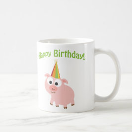 Caneca De Café Feliz aniversário! Porco Cujo