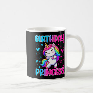 Caneca De Café Feliz Aniversário Princesa Unicórnio Cute Coração
