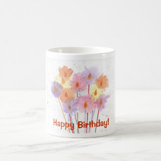 Caneca De Café Feliz Aniversário, Velas