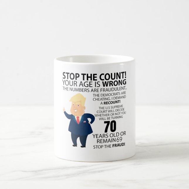 Caneca De Café Feliz Ano de Aniversário do 70 Aniversário Present (Centro)