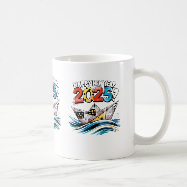 Caneca De Café Feliz Ano Novo2025 (Direita)