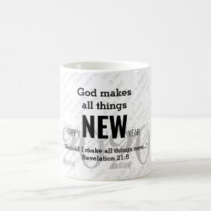 Caneca De Café FELIZ ANO NOVO 2020 - Escritura personalizada BRAN