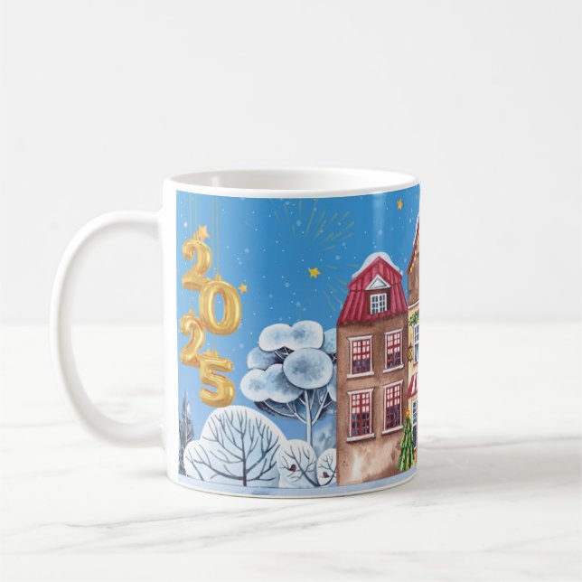 Caneca De Café Feliz ano novo 2025 (Esquerda)