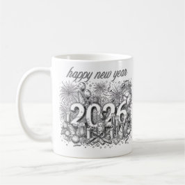 caneca de café feliz ano novo 2026