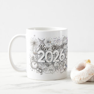 caneca de café feliz ano novo 2026