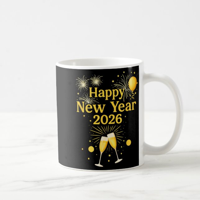 Caneca De Café Feliz Ano Novo 2026  (Direita)