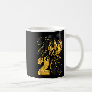 Caneca De Café Feliz Ano Novo 2026 Bola de Discoteca Arco Réveill