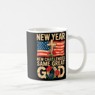 Caneca De Café Feliz Ano Novo 2026 Desafios Cristãos Mesmo Grande