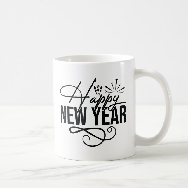 Caneca De Café Feliz Ano Novo-83852 (Direita)