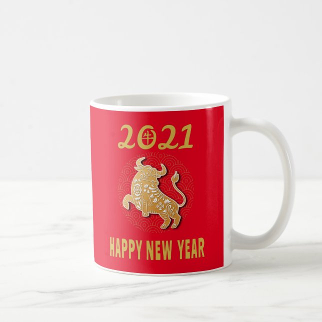 Caneca De Café Feliz Ano Novo Chinês 2021 (Direita)