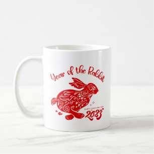 Caneca De Café Feliz Ano Novo Chinês 2023, Ano do Coelho