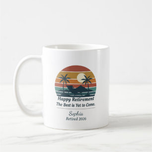 Caneca De Café Feliz Aposentadoria Nome Personalizado & Ano