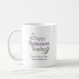 Caneca De Café Feliz Aposentadoria Professor Nome Personalizado