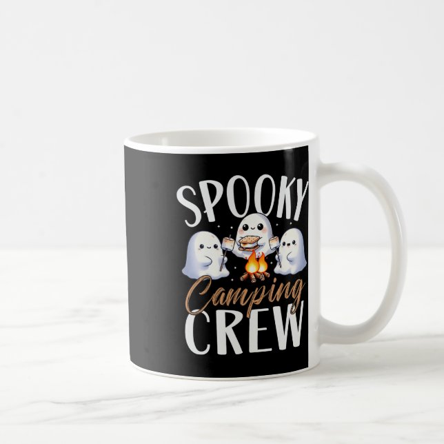 Caneca De Café Feliz Ataque Spooky Tripulante Halloween Campfire  (Direita)