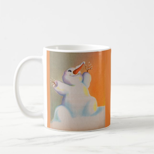 Caneca De Café feliz boneco de neve (Esquerda)