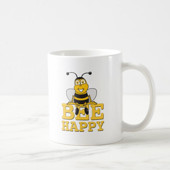 Caneca De Café Feliz Bumble a abelha (Direita)