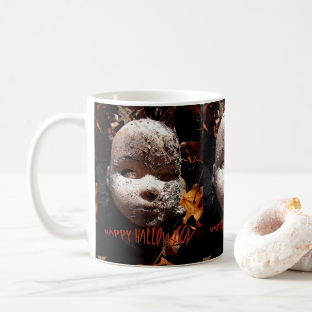 Caneca De Café Feliz Café de Halloween (Com Donut)