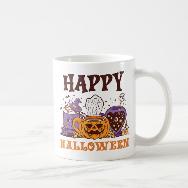 Caneca De Café Feliz Café Halloween Breve (Direita)