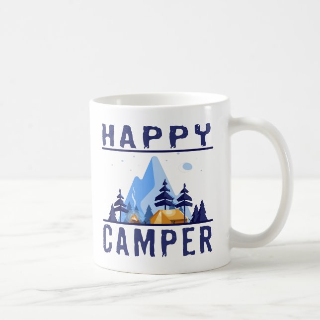 Caneca De Café Feliz Camper Clássico Mug (Direita)