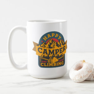 Caneca De Café Feliz Camper e Amor Subindo