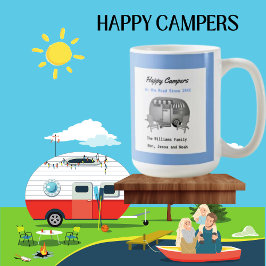 Caneca De Café Feliz Camper RV Family Coffee Mug