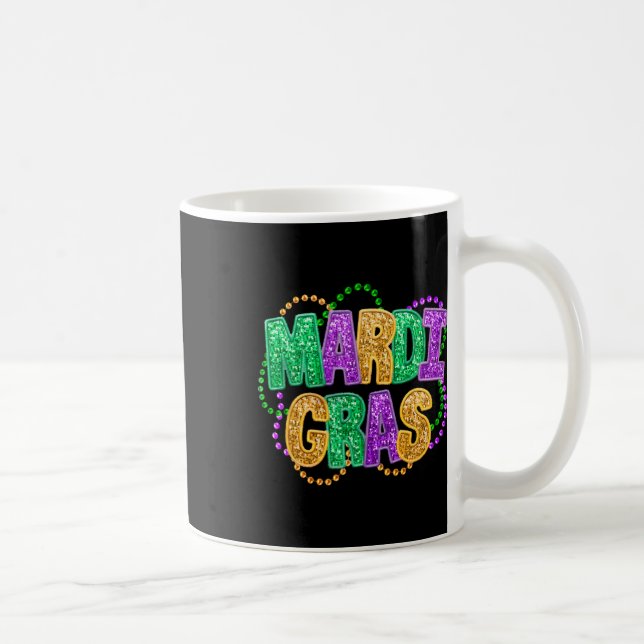 Caneca De Café Feliz Carnaval da Terça-Feira Gorda Mardi Gras (Direita)