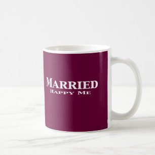 Caneca De Café Feliz casado mim presentes
