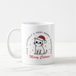 Caneca De Café Feliz Catmas gato natalino