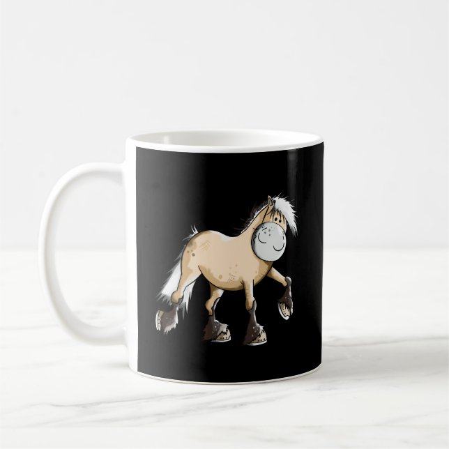 Caneca De Café Feliz Cavalo Norueguês I Fjoro Horse Para Cavaleir (Esquerda)