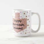 Caneca De Café Feliz Chanukah/Chanucah PINK/Brown Star Mug<br><div class="desc">Feliz Chanukah/Chanucá Pink/Brown, Star Mug. A caneca de estrela estudada para dar presente de Chanukah/Hanukkah. Exclua "Feliz Hanukkah, Mamãe! Muito amor, Amy, Jason, Sammy e Julia" e substitua por suas palavras. Personalize usando seu estilo de fonte, tamanho, cor e texto favoritos para personalizar o mug! Divirta-se e feliz Chanukah/Hanukkah! Obrigados...</div>