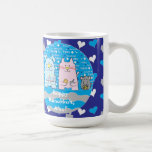 Caneca De Café Feliz Chanukah/Hanukkah PETS Blue Mug<br><div class="desc">Feliz Chanukah/Hanukkah PETS, caneca azul para doação de Chanukah/Hanukkah. Exclua "Feliz Chanucá, Alec!" e substitua por suas palavras. Personalize usando seu estilo de fonte, tamanho, cor e texto favoritos para personalizar a caneca! Por mais diversão, adicione alguns sonhos e chocolate de ouro gelado à caneca, embrulhe com celofane e amarre...</div>