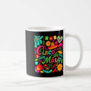 Caneca De Café Feliz cinco de mayo floral mexicano tacos festaFel