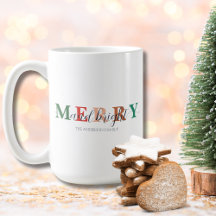 Feliz Colorida e Brilho com Nome da Família