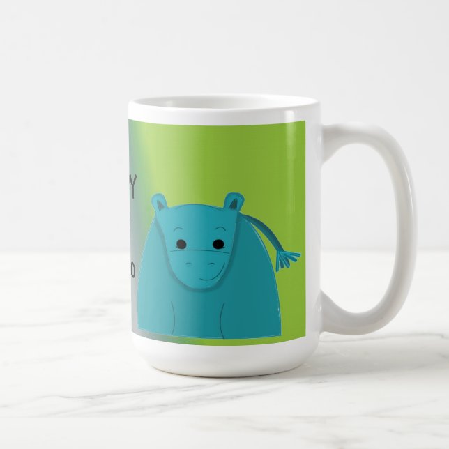Caneca De Café Feliz como Hippo (Direita)
