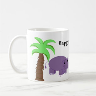 Caneca De Café Feliz como um hipopótamo