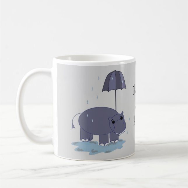 Caneca De Café Feliz como um Hipopótamo (Esquerda)
