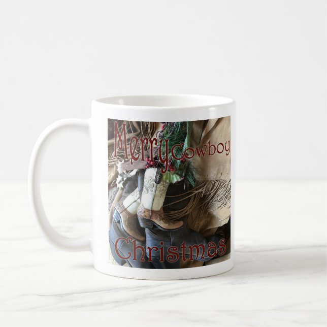 Caneca De Café Feliz Cowboy Boots Coffee Mug (Esquerda)