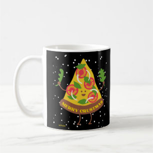 Caneca De Café FELIZ CRUSTMAS ideia engraçada de pizza de natal
