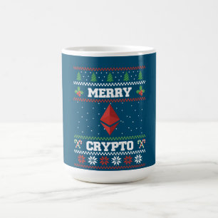 Caneca De Café Feliz Crypto Eethum Ugly Christmas Sweater