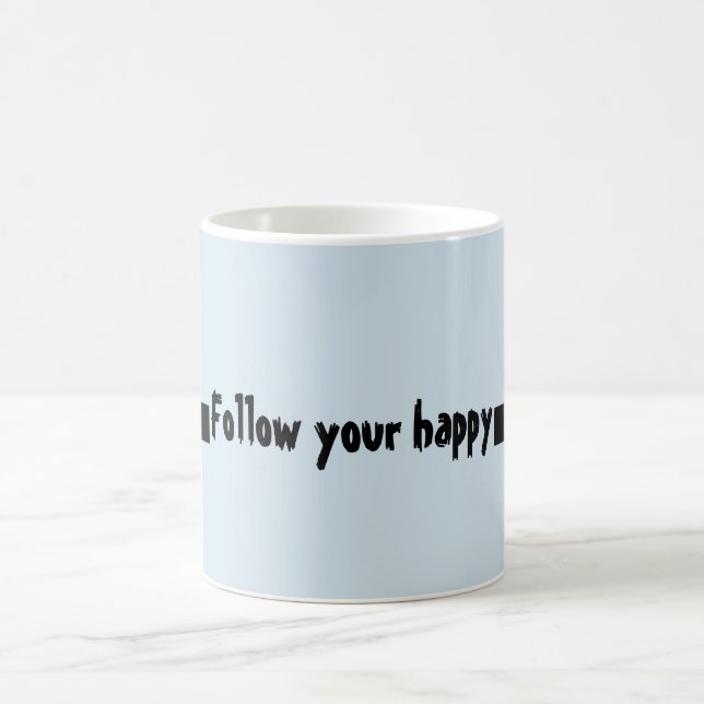 Caneca de café feliz das citações (Centro)