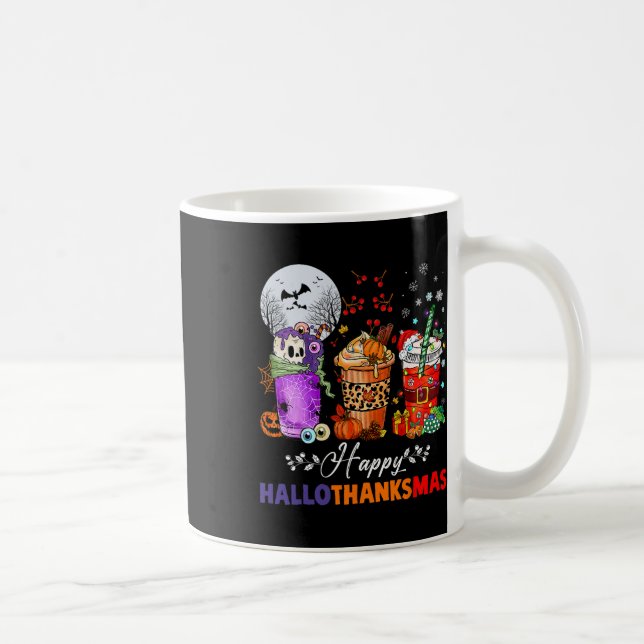 Caneca De Café Feliz de Ação de Graças dos Gnomos do Hallothanksm (Direita)